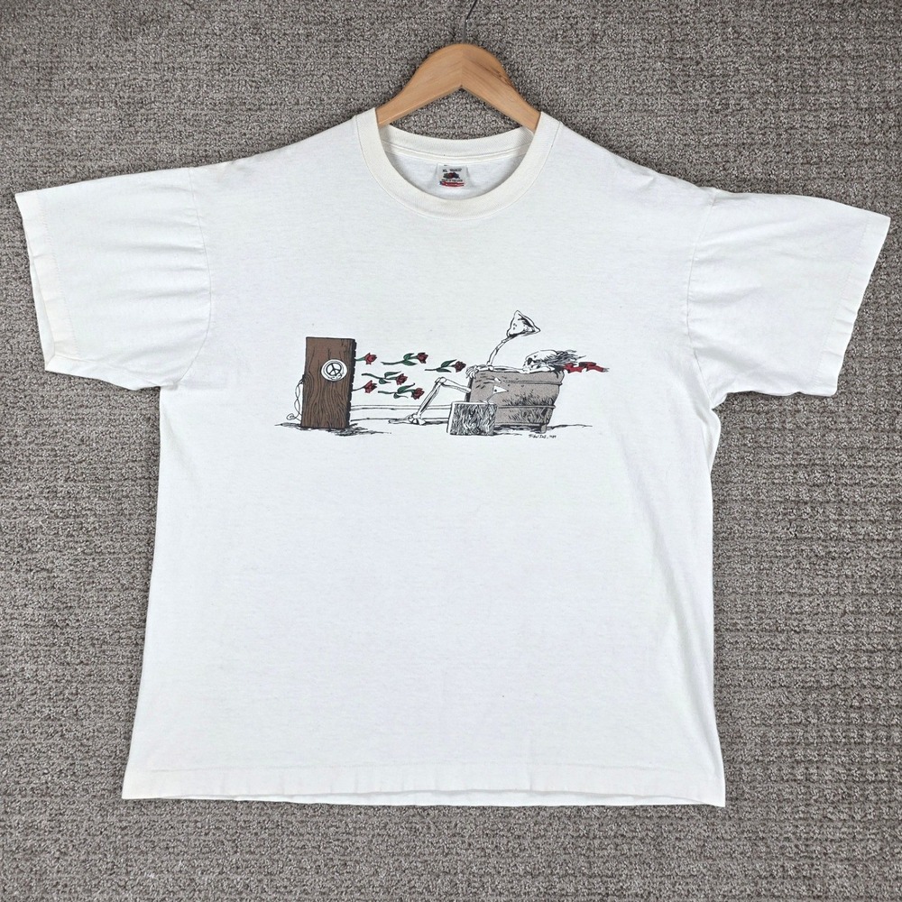 Vintage Grateful Dead Is It Live or Is It Dead T-Shirt 1989 Fruit of the Loom XL